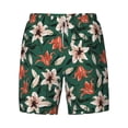 thumbnail image 4 of Lsque Mens Swim Trunks Lilies Flowers Pattern - Bathing Suit Compression Liner - Beach Swim Shorts Swimwear - (S-3XL) - Stretch Quick Dry -XX-Large, 4 of 9