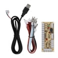 thumbnail image 4 of Arcade Game USB Encoder Controller para PC Juegos Arcade Stick Controller con Caja de Cristal acrílico para Raspberry Pi y PC Mainframe(822A) Amonsee No, 4 of 6