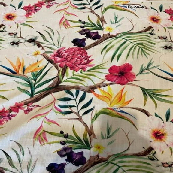Digital Print Fabric - Cotton Hand - 58 Inch. in Width, | Home Decor, Red Carnation / Sample 3x3 Inch