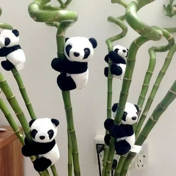 Lubelski Peluche Panda 10 cm Douce et Adorable Mini Panda Peluche Suspendue Ornement Coton PP Animal en Peluche Jouet en Peluche Décoration de Rideau de Salon Souvenir Cadeau