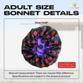thumbnail image 6 of Double Layer Reversible Anime Bonnet for Men and Women - Comfortable Satin Silk Fabric with Elastic Soft Band, Akat Purple, 6 of 7