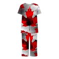thumbnail image 4 of Qiopertar Ensemble de Pyjama à Manches Courtes et Col Rond pour Femmes avec Poches, Livraison Gratuite, 4 of 6