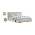 thumbnail image 2 of Meridian Furniture Nico Cream Velvet King Bed, 2 of 8