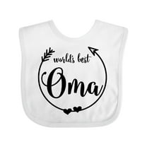 Inktastic World's Best Oma Girls Baby Bib