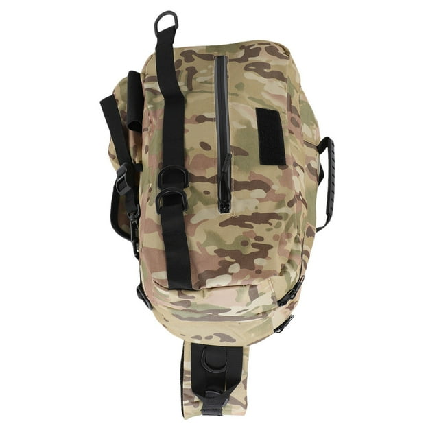 Sac à Dos pour Matériel de Pêche, Sac de Rangement pour Épaule avec Porte-Canne pour Extérieur