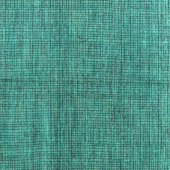 Ahgly Company Indoor Square Abstract Turquoise Blue Modern Area Rugs, 7' Square