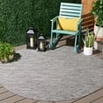 thumbnail image 2 of Safavieh Courtyard Emmeline Abstract Indoor/Outdoor Area Rug, Ivory/Dark Gray, 6'7" x 6'7" Round, 2 of 11