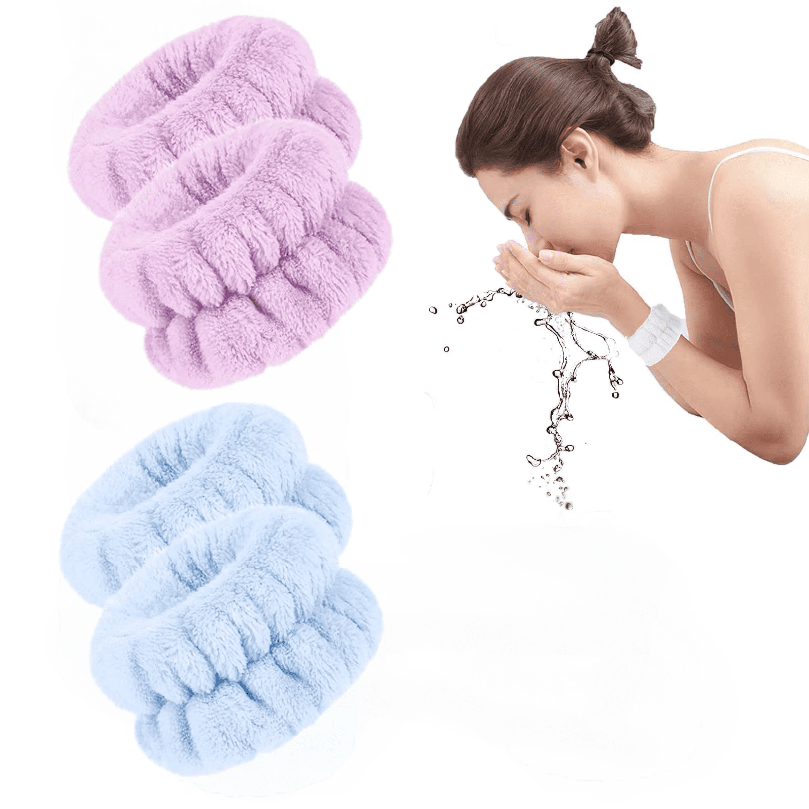 Wrist Bands for Washing Face, Microfiber Spa Headband, Face Washing