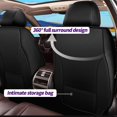 thumbnail image 4 of AOMSAZTO Fit Hyundai Elantra GT 2013-2020 Car Seat Covers Full Set 5 Seats Faux Leather Cushion Protector Black, 4 of 5