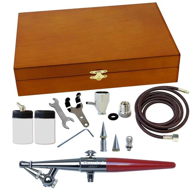 Paasche Airbrush H3WC H Airbrush Wood Case Set with 3 Heads