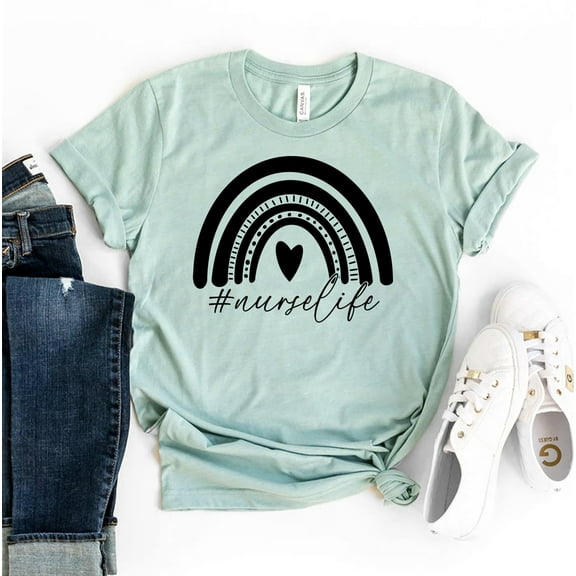 Nurse Life T-shirt Rn Shirt Nursing Grad Christmas Gift Stethoscope School Tee Registered Shirts Women's Future Student
