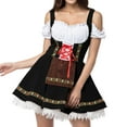 thumbnail image 2 of Trumpet Sleeve Irish Shirt Dress With Lace Up Vest Elegant For Women, 2 of 8