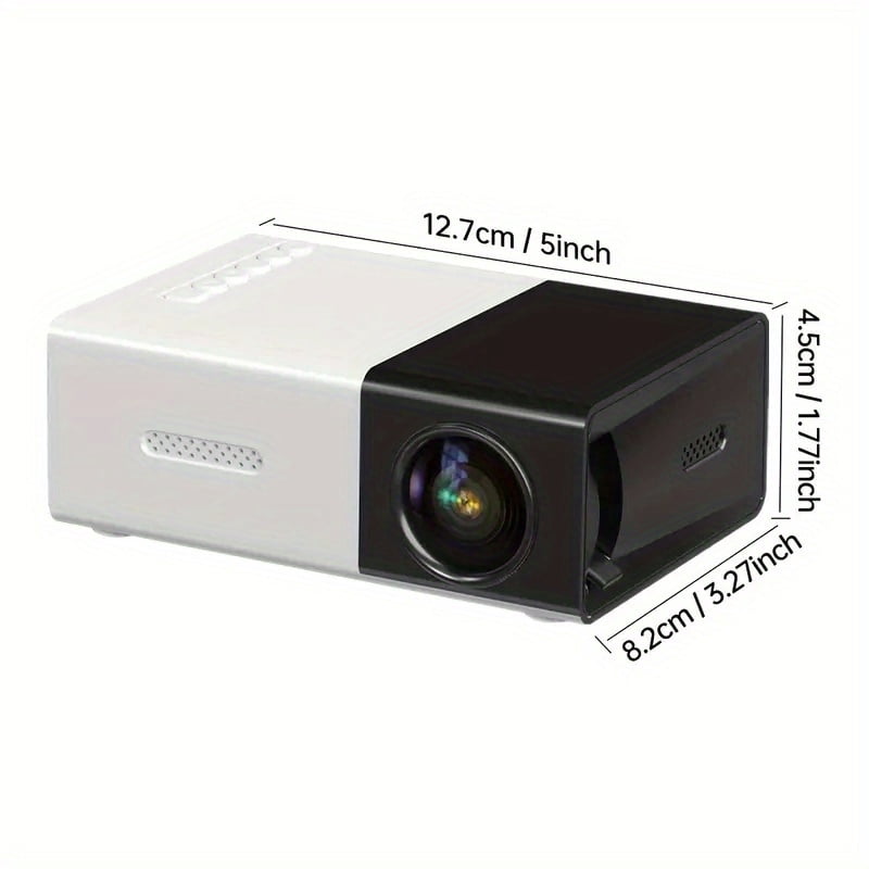 A 1080P Mini LED Projector, Compact And Portable, Suitable for Outdoor And Home Use, Supports 1080P HD Resolution, Local 240P, Compatible with Android, Ios, Windows, Etc., Supports USB Power Supply