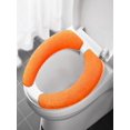 thumbnail image 4 of U - Shaped Toilet Seat Cushion/Pad, Universal Toilet Seat Cover Pad , Thickened Washable Polyester Fiber, Soft Warm Breathable Commode Seat Cushion, Easy Installation, Fits Round & Rectangular Seats, 4 of 5