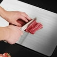 thumbnail image 3 of Stainless Steel Choppping Board Double-Sided Cutting Boards Cooking for Kitchen, 3 of 8