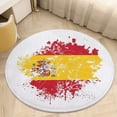 thumbnail image 6 of Spanish Flag Round Carpet Circle Rug Outdoor Patio Area Rug Washable Large Area Rugs Hallway Room Decor Fitness Mats, 6 of 8