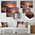 thumbnail image 4 of Designart "Beach Sunset Serenity III" Nautical & Beach Metal Wall Art, 4 of 5
