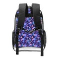 thumbnail image 2 of Kdxio Skull daisy purple Clear Backpack, Transparent Bookbag for School for Women Men, Capacity Clear Bag for College, Travel, 2 of 7