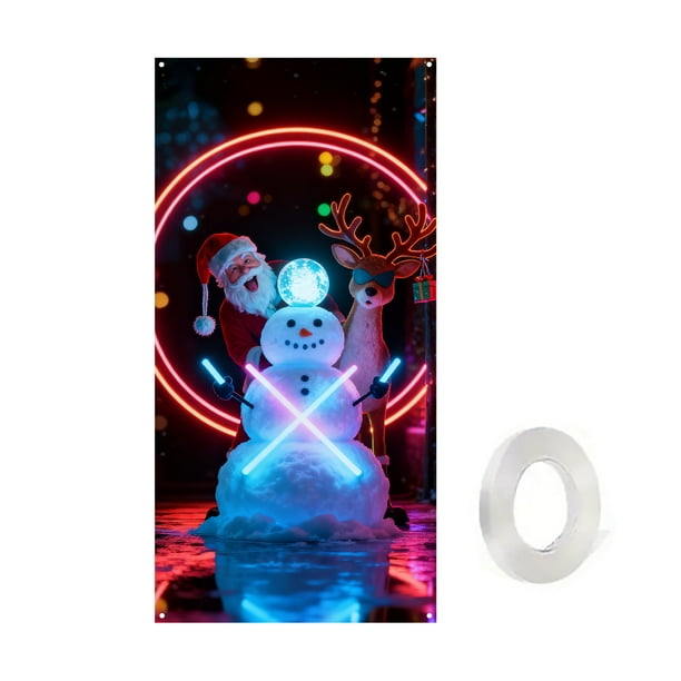 Yhmxh Tapiz para puerta de Navidad
