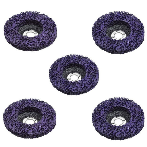 5 Pcs Poly Strip Disc Wheel 4 x 5/8 inch Paint Rust Oxidation Removal Clean for Angle Grinder Surface Preparation Conditioning Finishing
