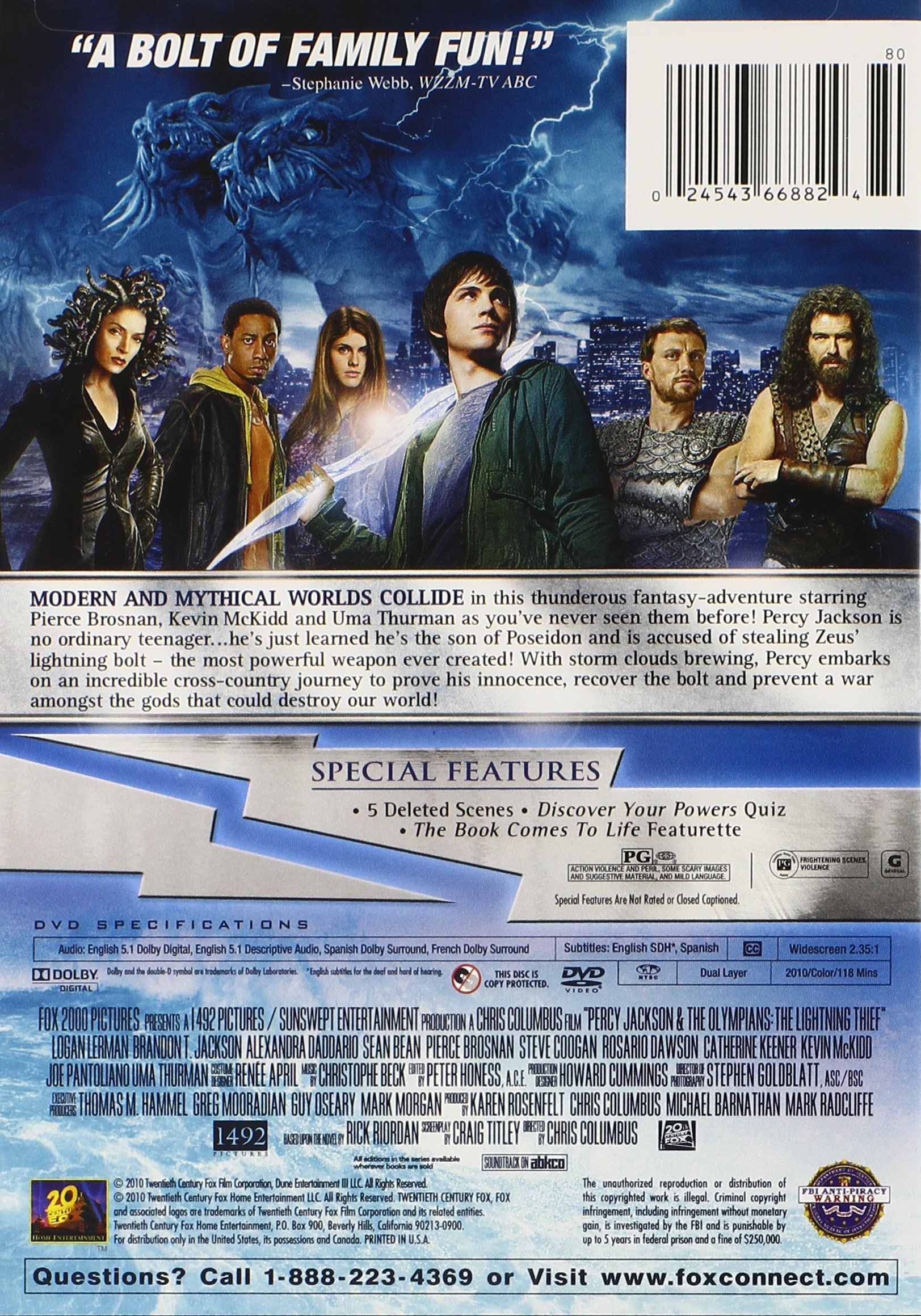 Percy Jackson & the Olympians: The Lightning Thief (DVD) - image 2 of 2
