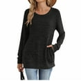 thumbnail image 3 of WXLWZYWL Sweaters for Women Long Sleeve Knit Tops Crewneck Pullover Tunic or Tops to Wear with Leggings, 3 of 5