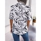 thumbnail image 4 of Camisa de manga corta con botones para mujer, moda de verano, informal, holgada, con cuello en V, blusa de manga corta, color blanco M, 4 of 6