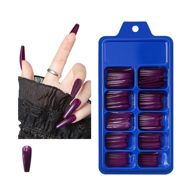 WIFKLSIIPG Ballet Nail Patch Nail Patch Nail Patch Solid Color Wear Nail Euramerican Box 100 Pieces