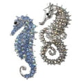 thumbnail image 1 of Broche de caballito Yinane Pin del broche del caballo del mar de la vendimia 2 Piezas para Mujer Chapado en Plata, 1 of 8