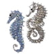 thumbnail image 1 of Pin de broche de caballo del mar de la vendimia jinwen 2pcs Crystal Rhinestone, 1 of 8