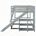 thumbnail image 5 of Full over Full Bunk Bed with Slide & Shelves - Gray, Sturdy Pine Construction, 5 of 16