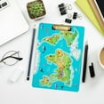 thumbnail image 7 of FMSHPON Cute World Map Drawings Clipboard Hardboard Wood Nursing Clip Board and Pull for Standard A4 Letter 13x9 inches, 7 of 7