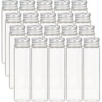 20Pcs 20ml Glass Sealed Bottle with Screw Aluminum Cap Clear Liquid Sample Vial for Pill Powder Ornament Bottles Clear