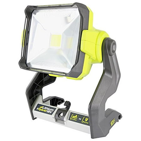 

Ryobi P721 One+ 1800 Lumen 18V Hybrid AC and Lithium Ion Powered Flat Standing LED Work Light with Onboard Mounting Options (Battery and Extension Cord Not Included Light Only)