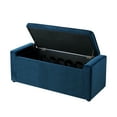 thumbnail image 3 of Inspired Home Banc de Rangement pour Chaussures Rembourrées, Bleu Marine, 3 of 9