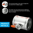 thumbnail image 3 of Uxcell 5.9 Inch Manual Control Volume Damper, Galvanized Iron Backdraft Damper for Air Duct, Airflow, Dryer Vent, 190mm, 3 of 6
