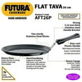thumbnail image 3 of Hawkins L56 Futura Hard Anodised Flat Tava Griddle 10 in. - 4.88mm with Plastic Handle in Black, 3 of 3