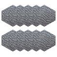 thumbnail image 1 of Furnish My Place Crocodile Light Grey Area Rug, Animal Print Area Rug, Pet-Friendly Rug, Baby Nursery Mat, Indoor Rug, Perfect for Living Room, Playroom, 2' Hexagon - Set of 10, 1 of 5