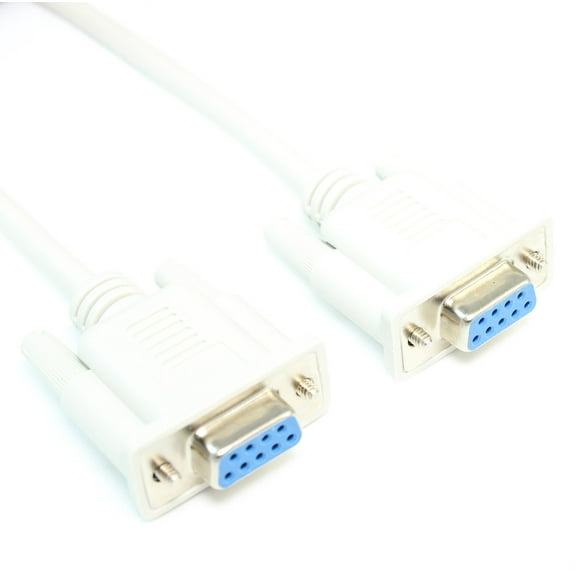 15ft Serial DB9/DB9 Straight-thru RS232 Female to Female Cable