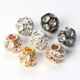 thumbnail image 2 of U8MO 10pcs Round Crystal Ball Gold/Silver 8mm 10mm 12mm Metal Loose Spacer Beads-Rose Gold-8mm, 2 of 5