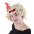 thumbnail image 3 of Hollywood Feather Flapper Womens Wig | Blond Character Cosplay Halloween Wig | Premium Breathable Capless Cap, 3 of 10