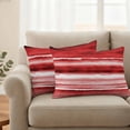 thumbnail image 3 of Outdoor Waterproof Pillow Covers Watercolor Red Gradient Stripe Decorative Throw Pillow Protectors,Pillowcase Cushion Cases for Patio Sofa Garden Couch,20x12in,Pack of 2, 3 of 14