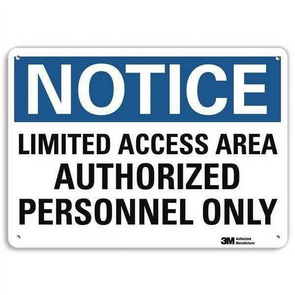 Lyle Notice Sign,7 in x 10 in,Aluminum U5-1307-RA_10X7