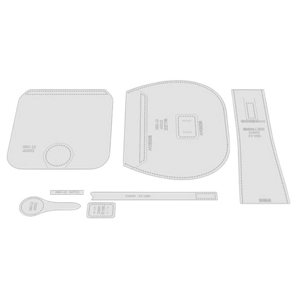 Abbracc 7Pcs Leather Stencils Patterns Bag Templates Bag Template Ruler for Purse Making Clear Acrylic