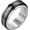 Black, variant on Stainless Steel Couple Spinner Ring for Men Women Etched EKG Heartbeat Wedding Band Blue/Black
