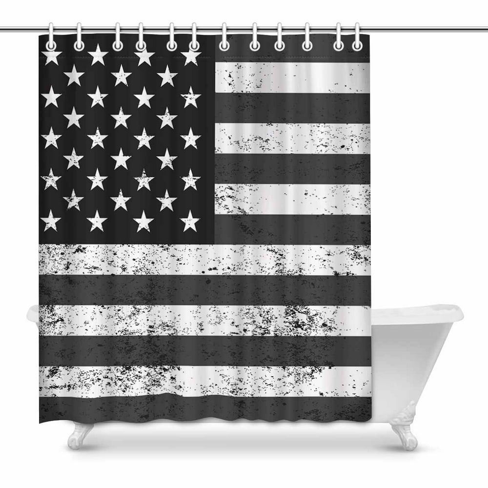 MKHERT Grunge Black and White American Flag Vintage USA ...