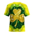 thumbnail image 4 of Saint Patricks Day Shirt Men Short Sleeve Round Neck Top Tie Dye Shamrock Shirt Casual Summer Graphic Tees Irish St Patricks Day Shirts, 4 of 8