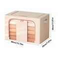 thumbnail image 3 of Linnome Foldable Linen Storage Box with Clear Window and Handles Stackable Organizer Bin for Closet 15.75x11.81x7.87 Inch, 3 of 6