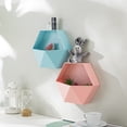 thumbnail image 3 of Estante de pared hexagonal Estante de almacenamiento hexagonal geométrico Estante flotante de pared geométrico simple, 3 of 8