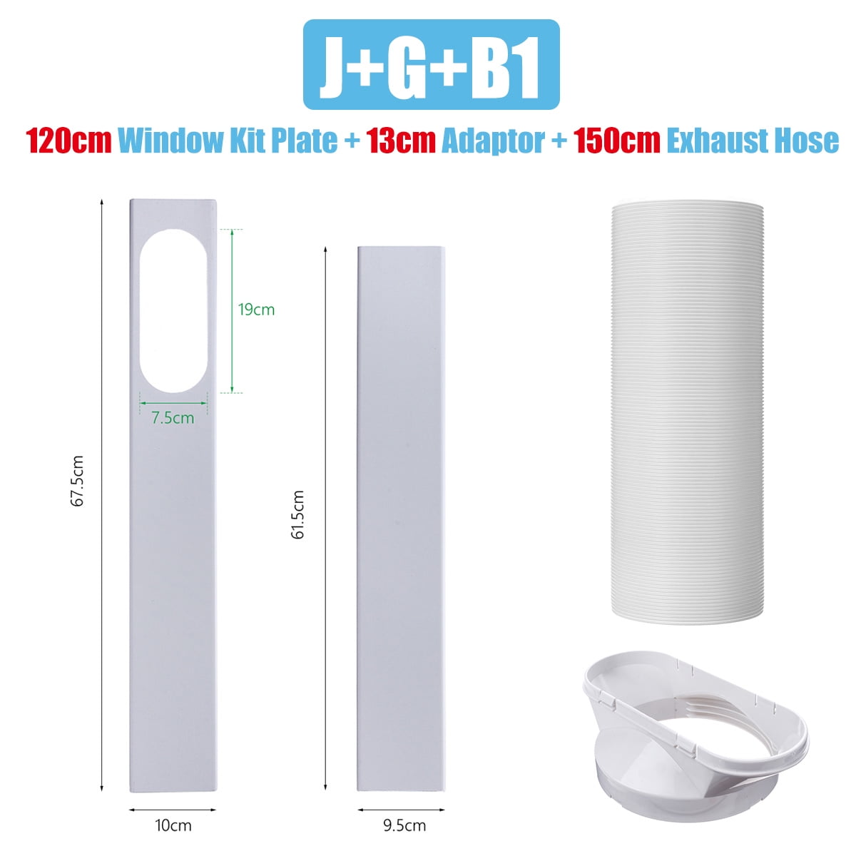 13CM PVC DURABLE WHITE WINDOW ADAPTOR FOR PORTABLE AIR CONDITIONER SPARE PARTS l